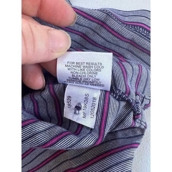 Peter Millar Seaside Wash Polo Mens Medium Blue Stripe Short Sleeve Preppy - Picture 8 of 12